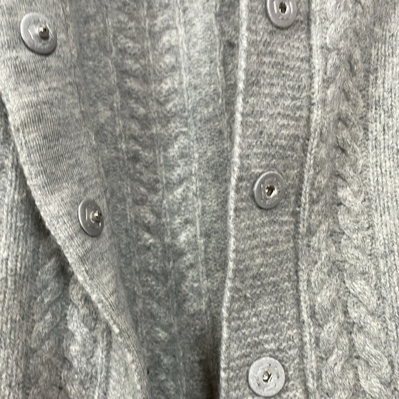 Banana Republic Gray Wool-Cashmere Blend Cable Knit Cardigan – Size S - Picture 9 of 9